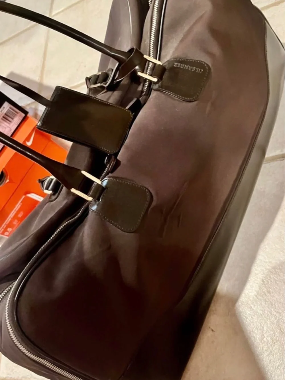 Jil Sander leather trimmed